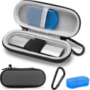 Caso para KardiaMobile 1L 6L Monitor de EKG personal, caja de carga de viaje duro para AliveCor Kardia Heart Monitor EKG/ECG, Portable Heart Rate Monitor Bag Storage Organizer with Pill Box & Carabiner Clip