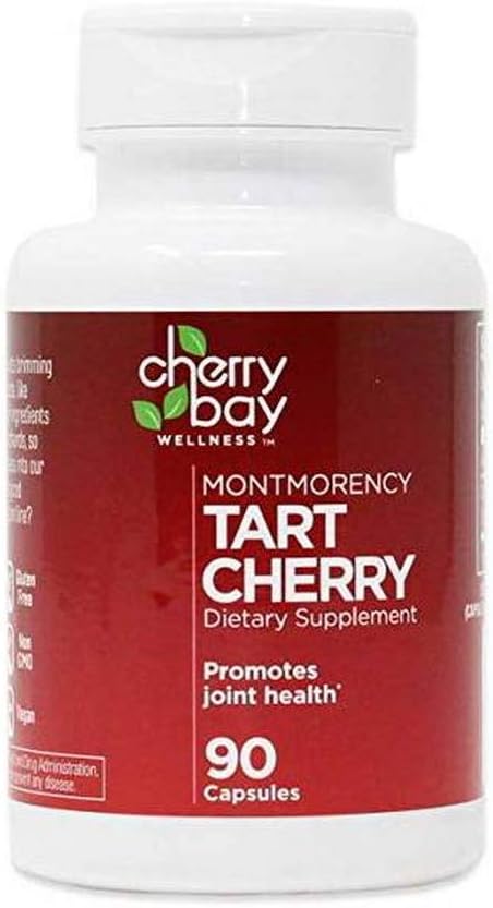 Montmorency Tart Cherry Suplemento dietético 480mg Silencio 90 Conde Silencio No Gluten &amp; Gluten Gratis ← Ayuda a la salud conjunta