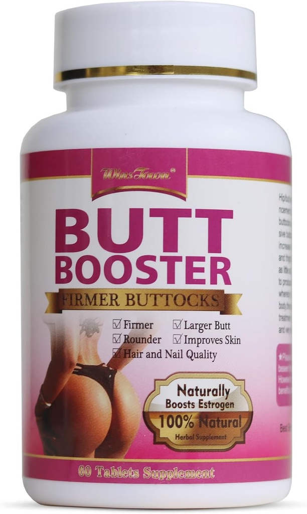 Booster Pills, Mention Buttocks Herbal Suplementos, Plump HIPS Enhancement Firming and Seductive, 60 Tablets
