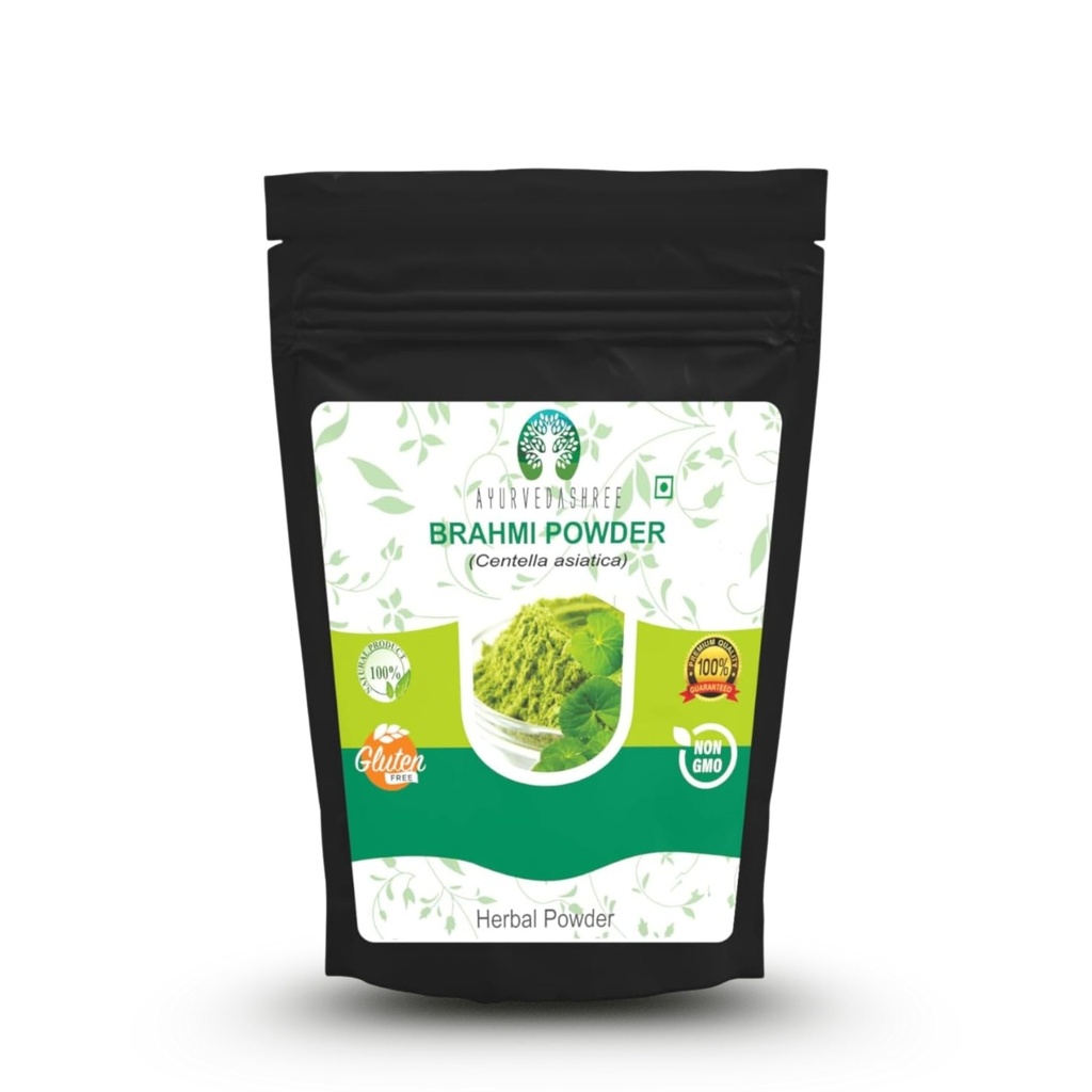 AYURVEDASHREE Centella asiatica Powder 50 Gm I Known as Gotu Kola, brahmi I Mandupakarni Powder I Non GMO I Gluten Free I Vegan