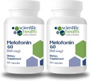Melatonina 60mg ← Alta dosis Melatonina en cápsulas fáciles de cambiar Ø Vegan, No Gluten-Free ← US-Made Extra Strength Melatonin (2-Pack)