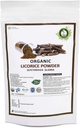 R V Esencial Licorice Orgánica Powder 100gm/ 3.53oz/ 0.22lb Glycyrrhiza Glabra Licorice Root Powder Mulethi Powder Yastimadu Powder Liquorice Powder USDA Suplemento Orgánico Certificado en Cierre de Zip Pouch