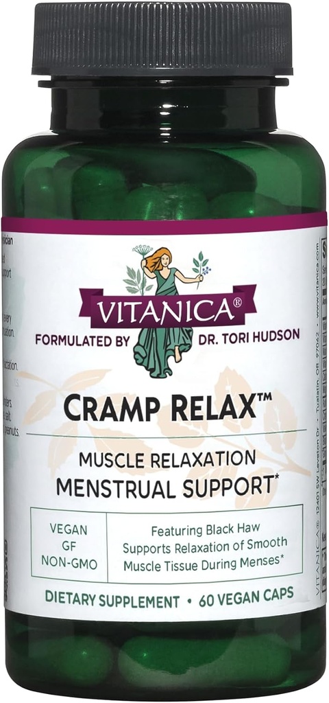 Vitanica Cramp Relax, Menstrual Support, Vegan, 60 cápsulas