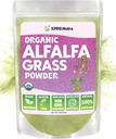XPRS Nutra Orgánica Alfalfa Powder - Suplemento Vegan Premium Rico en Calcio, Antioxidantes, Vitaminas - Suplemento Farmer Alfalfa para Niños y Adultos - Leaf vegano sano (4 onzas)