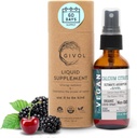 Calcio líquido citrato 1000mg &amp; Vitamina cruda C 150mg Líquida de esparcimiento para absorción óptima, cereza silvestre " BlackBerry Flavor, suplemento de calcio, no GMO, sin gluten, sin azúcar 2oz (60ml)