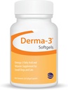 Ceva Derma-3 Softgels, Omega-3 Fatty Acid & Vitamin Supplement for Small Dogs + Cats (60 Count)