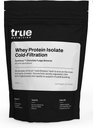 True Nutrition - Chocolate Whey Protein Isolate Cold-Filtration -100% Whey Protein Powder -27g Protein per Serving - Mixes Easily and Tastes Great - Third Party Tested - Chocolate Fudge Brownie - 1lb