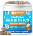 Dog Probiotics, Honey Chicken Flavor, 120 Soft Chews for Digestive & Gut Health, Immune Support Supplement, Gas Relief, Anti-Diarrhea, Helps with Allergies, Upset Stomachs, Yeast and Itchy Skin