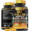 Bee Pollen Capsules for Men and Women, 7-in-1 Formula with Propolis, Royal Jelly, Turmeric, Carob &amp; More - Energy, Immune, Digestive Support - Rich in Nutrient, Vitamins - 150 cápsulas