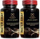 Píldoras de agua natural genéricas - Ácido cítrico, semilla de celería, cereza de tarta, Píldoras de agua, Píldoras de agua diurética, Alivio de Bloating rápido, Retención de agua - 2 Botellas