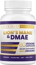 Maximum Slim Lion's Mane &amp; DMAE Capsules: Enhance Memory, Boost Mental Clarity, y Sharpen Focus - 60 cápsulas para Maximum Cognitive Support