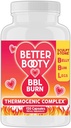 Better Booty BBL Burn Thermogenic Complex Capsules, Tone & Sculpt Belly, Bum + Legs w. Garcinia Cambogia, Guarana, Green Tea Ext, ALA, & Cayenne Pepper Supplement (120ct, 60 Servings)