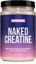 Cretina NAKED - Monohidrato de Creatina de Fresa - Polvo Real de Fresa, Sin Aditivos, Crecimiento Musculo, Vegan, No Gluten Libre, Soy Libre - 45 Servimientos