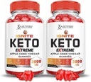 Laboratorios Justificados (2 Pack Ignite Keto ACV Gummies Extreme 2000MG Advanced Ignite Keto Gummies Apple Cider Vinegar Formulado con Powder Pomegranate Beet Juice B12 Vegan Non GMO 120 Gummys