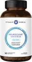 Vitamina World NeuroClear Gold Plus 90 Softgels, Phosphatidylserine, DHA, Ginkgo Biloba, apoya el enfoque cerebral y mental, liberación rápida, sin gluten