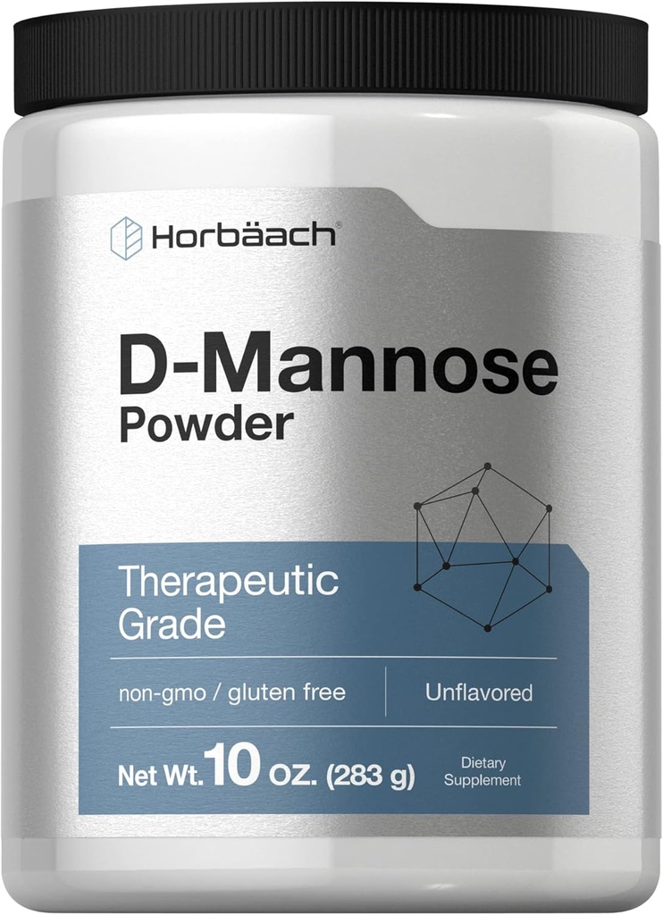 Horbaach D-Mannose Powder TENIDO 10 Oz TENIDO Suplemento para Mujeres y Hombres TENIDO Desflavorado TEN VENTA Vegetariano, No GMO, y Gluten Gratis