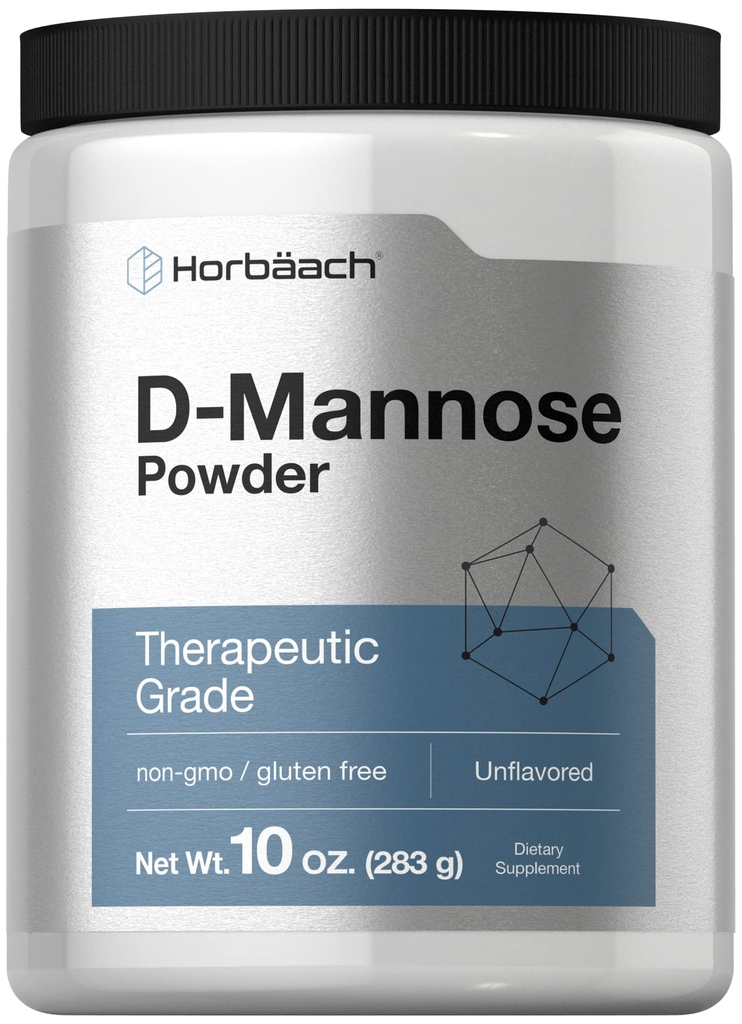 Horbaach D-Mannose Powder TENIDO 10 Oz TENIDO Suplemento para Mujeres y Hombres TENIDO Desflavorado TEN VENTA Vegetariano, No GMO, y Gluten Gratis