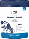 MK Suplementos Collagen " Colostrum – Grass-Fed Bovine Collagen " Bovine Colostrum Powder – Skin, Gut, Joint " Immune Support – Keto, Paleo, Carnivore Friendly – No Additives