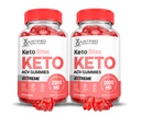 (2 Pack) Keto Bits Keto ACV Gummies Extreme 2000MG Keto Bites Keto Gummies Apple Cider Vinegar Formulated with Pomegranate Beet Juice Powder B12 Vegan Non GMO 120 Gummys