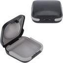 Protective case for travel hearing aids Hard Small Splashproof 2.16"*2.04"*0.39" Cushioned Interior for 2 Hearing Aids, ITE, RIC, CIC (Black)