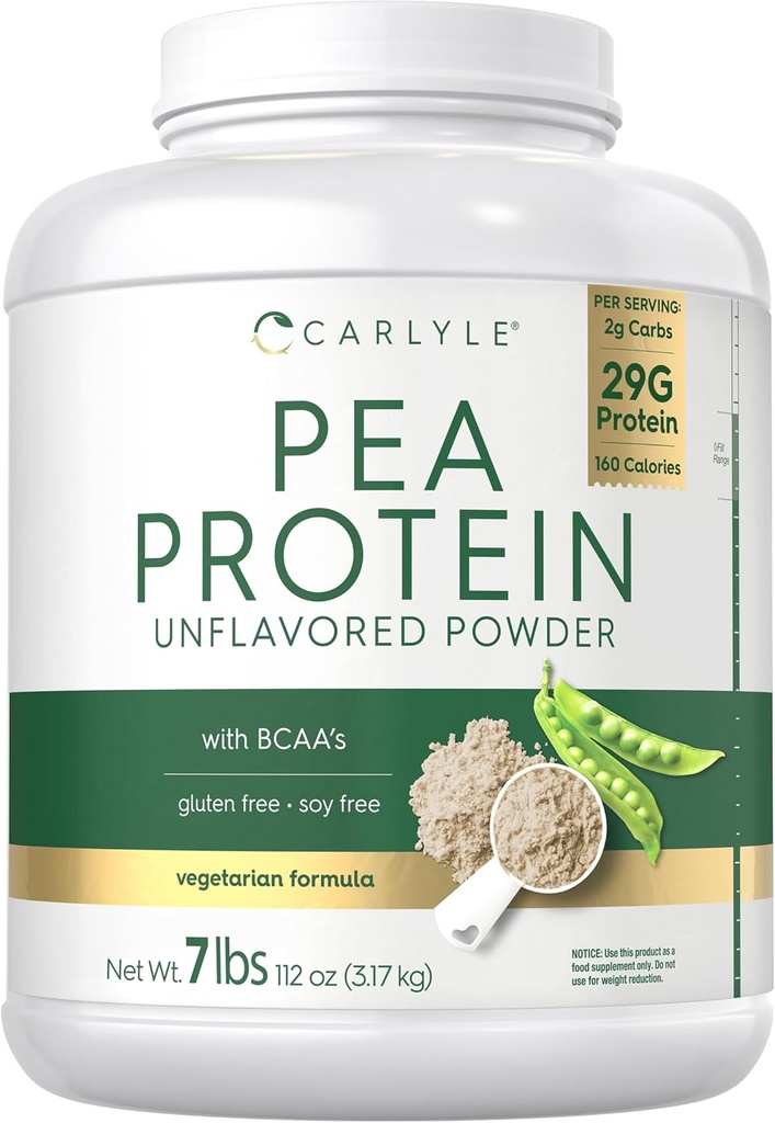 Carlyle Pea Protein Powder 7lb ← Desarrollado Silencio 29G Protein Silencio para Hombres y Mujeres