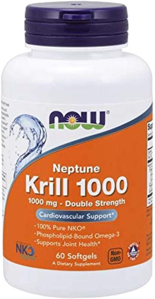 Ahora Alimentos Neptune Krill 1000 Fish Oil 1000 Milligram, 60 Softgels (2 Pack)