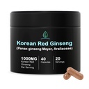 Holistic Bin Korean Red Ginseng Capsules Pure Panax Ginseng Suplemento  Vegan, Gluten Free, Non GMO, No Fillers ← Rich in Ginsenosides (40 Capsules)