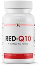 Stop Aging Now - RED-Q10 Orgánica de arroz de levadura roja con CoQ10 - Levadura roja Formula - 60 cápsulas de verduras