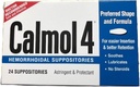 Calmol 4 Hemorrhoidal Suppositories with Soothing Natural Ingredients, 24 Cuenta
