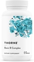THORNE - Basic B-Complex - Tissue-Ready Vitamina B Suplemento Complejo con Choline - Soportes Producción de Energía Celular, Salud Cerebro y Formación de Células de Sangre Roja* - Gluten-Free - 60 Servimientos