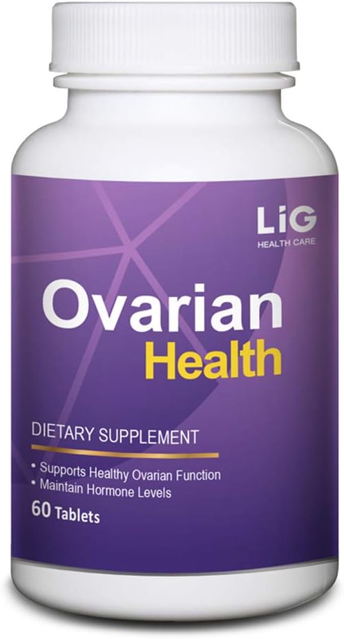 Salud Ovárica LIG - Suplemento Natural (60 Tabletas) - Ciscos Ováricos Arrugados - Niveles de hormonas de equilibrio - Mantener la salud ovárica - Flor de la mama