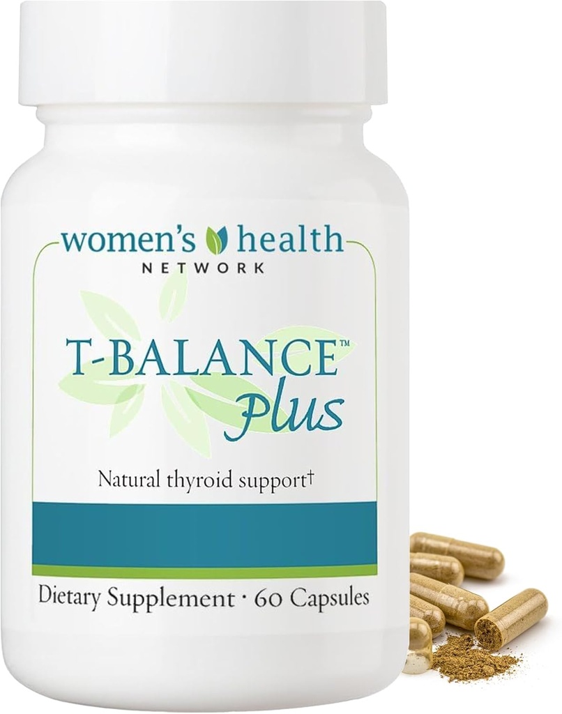 T-Balance Plus: Natural Thyroid Support for Women ' Men with Underactive Thyroid - Thyroid Supplement with Iodine, Selenium, Ashwagandha & 5 Herbal Extracts - 60 Capsules (30 Days Supply)