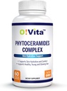 Complejo de Fitoceramides, Reparación y Rejuvenecimiento de la Piel, Apoyo Anti-Envejecimiento, Ceramidas Dirigidas por plantas, con Vitaminas C, B-6 y B-12, Suministro de 2 meses (60 cápsulas líquidas no GMO)