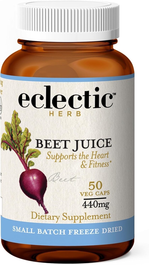 Herb Eclectic Raw Fresh Freeze-Dried Non-GMO Beet Juice ← 50 CT (400 mg)