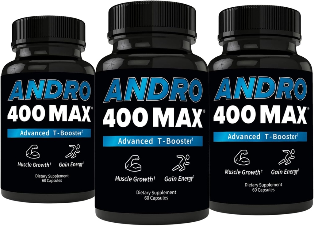Andro400 Testosterone Support for Men &amp; Women – Tongkat Ali, L-Arginine & L-Citrulline – Energy, Vitality & Performance – 180 Capsules, 180-Day Supply