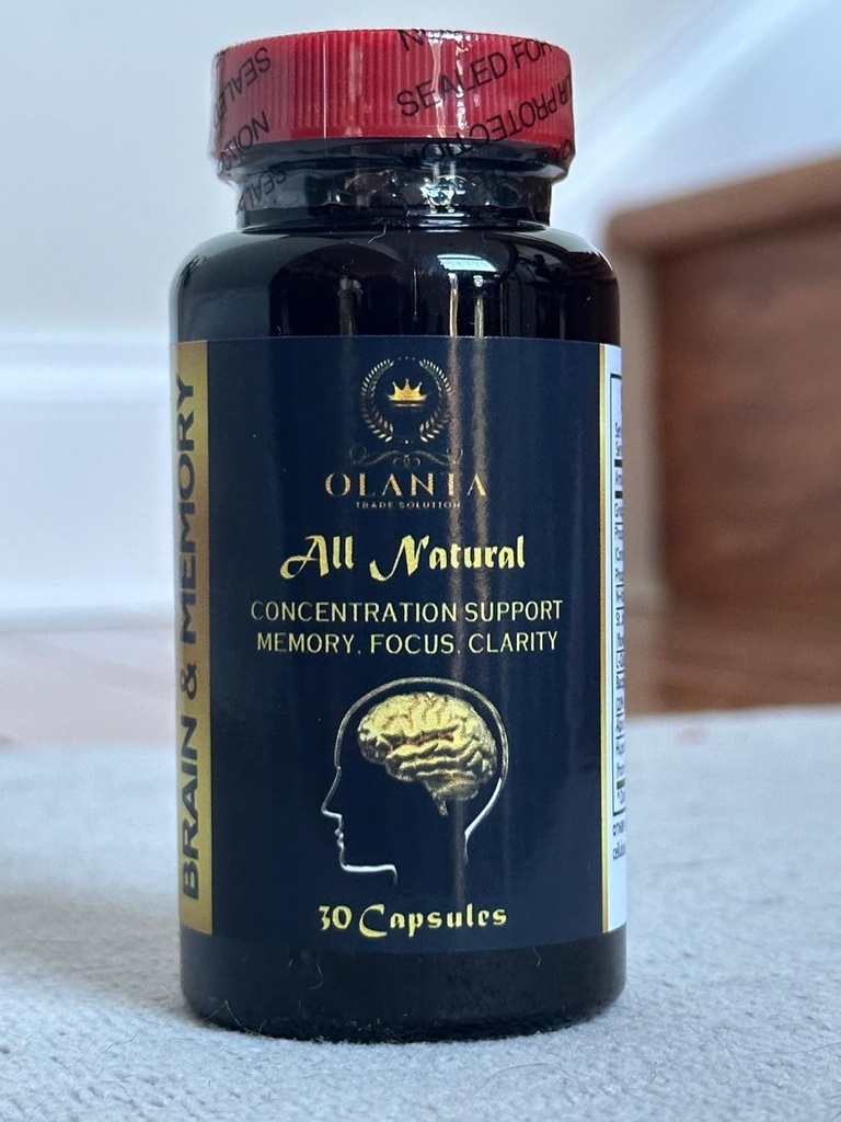 Suplementos de memoria cerebral - Suplemento de enfoque avanzado para la concentración, Booster de memoria, optimización del cerebro, mejora neuro - 1 botella 60 cápsulas