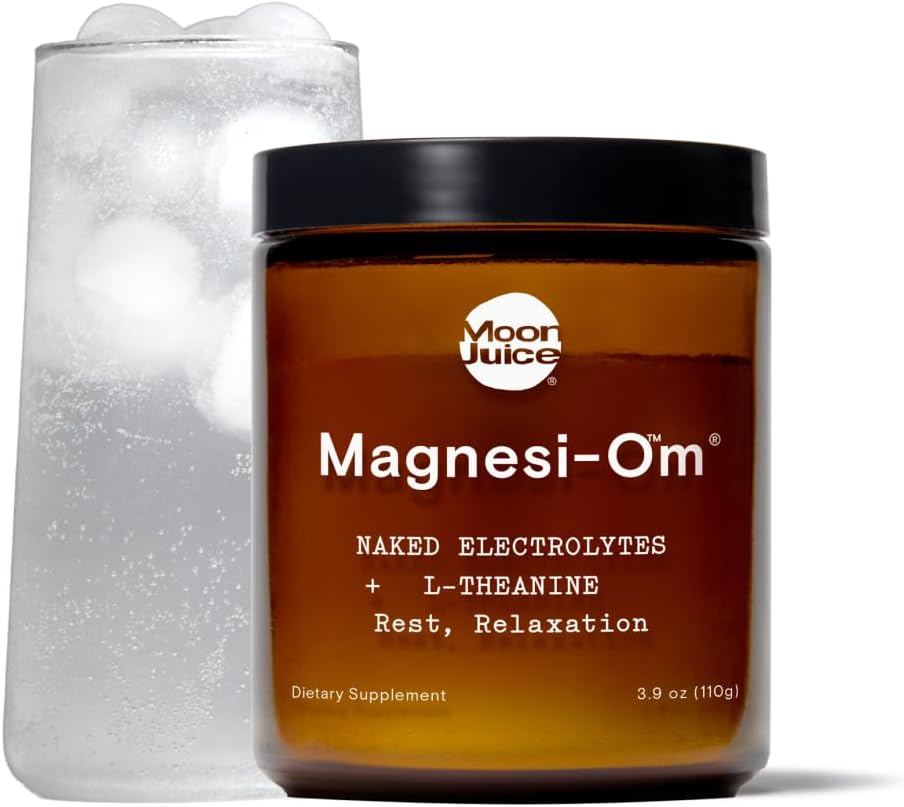 Moon Juice Magnesi-Om Magnesium Powder Suplemento - Complejo de Magnesio Chelated + L-Theanine Blend for Rest, Relax " Regularity - Vegan, Non-GMO " No Sugar, Desflavored, 3.9 oz, 30 Sevings