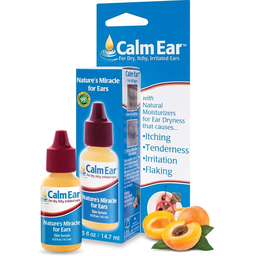 Las gotas de los oídos calmantes de Miracell 14.7 ml – Alivio natural para picar, Irritated " Orejas secas - Lubricantes Earplugs &quot Ayudas auditivas
