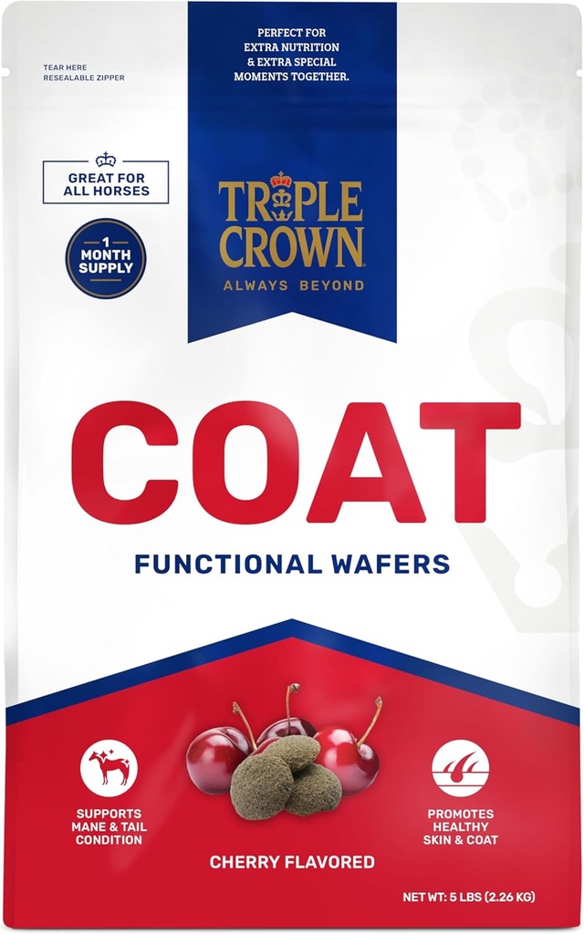 Triple coronas de avena, Wafers de caballos funcionales, suplemento de la carne de caballo, suplemento de la piel de caballo Wafer, 5 libras