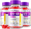 NutraRize (Pack of 3 Fast Ripped Keto+ACV Gummies, Advanced Formula, Keto Apple Cider Vinegar, 1000MG Vitamins Supplement, Maximum Strength Gummy Reviews (180 Gummies)