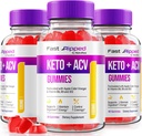 NutraRize (Pack of 3 Fast Ripped Keto+ACV Gummies, Fórmula Avanzada, Keto Apple Cider Vinegar, 1000MG Vitaminas Suplemento, Maximum Strength Gummy Reseñas (180 Gummies)
