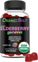 USDA Organic Elderberry Gummies - High Potency 150mg Organic Elderberry Gummies for Adults &amp; Kids with Vitamin C & Zinc - Immune Support Gummies - Vegan, Gelatin & Gluten Free - 60 Count