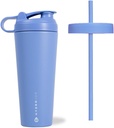 HydroJug Stainless Steel Shaker Cup 24oz - Perfect For Protein Shakes, Pre-Workout Drinks, Iced Coffee - Easy Blending, Vacuum Insulated, Cup Holder Compatible, BPA Free - Keeps Temp For Hours