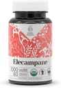 Elecampane USDA Organic 60 Capsules ← Suplemento Natural de Alta Potencia Silencio Certified Organic Vegetarian Capsules and Organic Elecampane (Inula Helenium) Dried Root (60 Capsules)