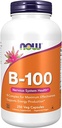 AHORA Suplementos, vitamina B-100, producción de energía*, salud del sistema nervioso*, 250 cápsulas de verduras