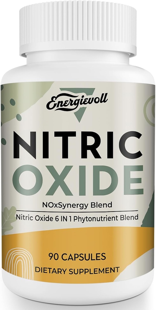 Suplemento de óxido nítrico para hombres - Precursor y Fitonutrient Blend for Energy, Oxygenation, and Blood Pressure (1 Pack)