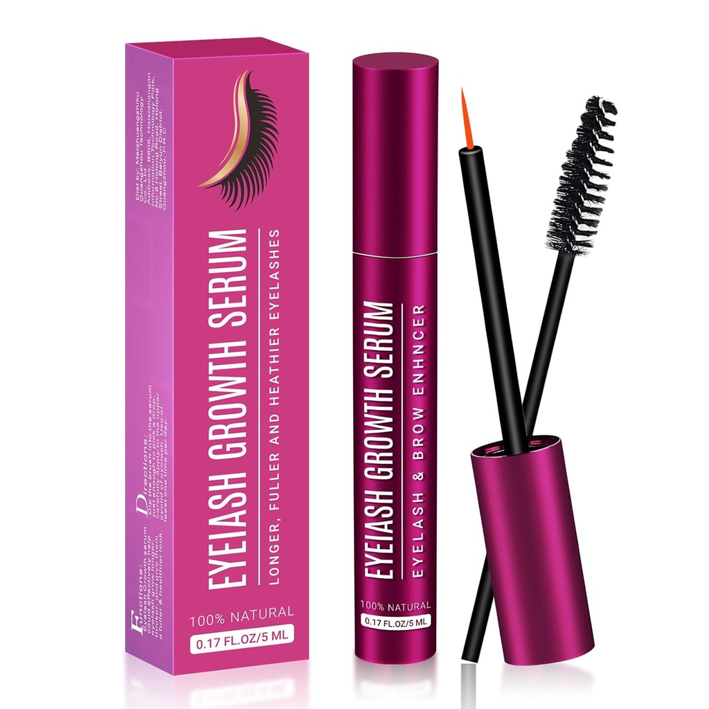 Lash Serum 5ML para el crecimiento de las pestañas - Fórmula Premium para pestañas más largas, más completas y más gruesas - Unleash the Power of Nature for Mesmerizing Results
