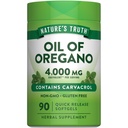 Verdad de la Naturaleza Oregano Óleo Softgels ← 90 Píldoras Silencio Contiene Carvacrol Silencio No Gluten Suplemento Gratis