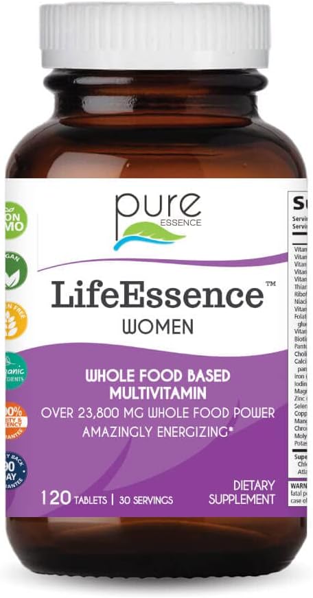 PURE ESSENCE LABS LifeEssence Women's Formula - World's Most Energetic Multiple - The Master Multiple - 120 Tablets