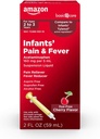 Cuidado básico Dolor de bebés " , Acetaminofeno 160 mg por 5 ml, Suspensión Líquida, Sabor de cereza sin tinte, 2 fl oz (Pack of 1)